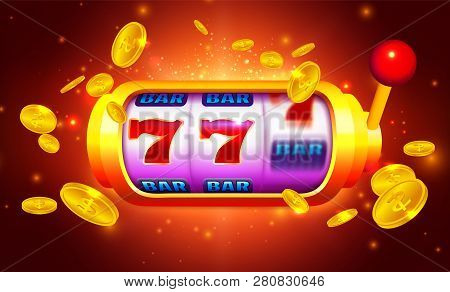 Royal Gold Slot Machine With Icons And Coins