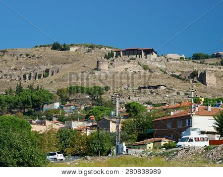 Pergamum, Turkey - October 06, 2018: The Community In Ancient City Of Pergamum  Living Side By Side 