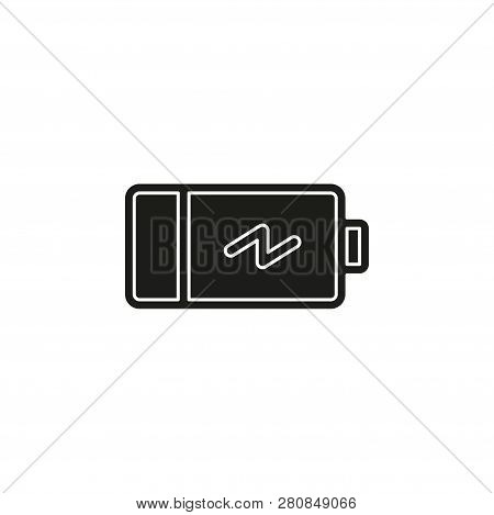 Simple Battery Isolated. Flat Pictogram - Simple Icon