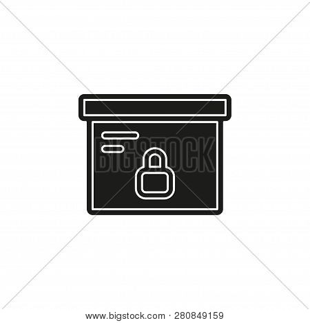 Simple Box Isolated. Flat Pictogram - Simple Icon