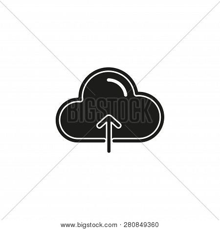 Simple Cloud Upload. Flat Pictogram - Simple Icon