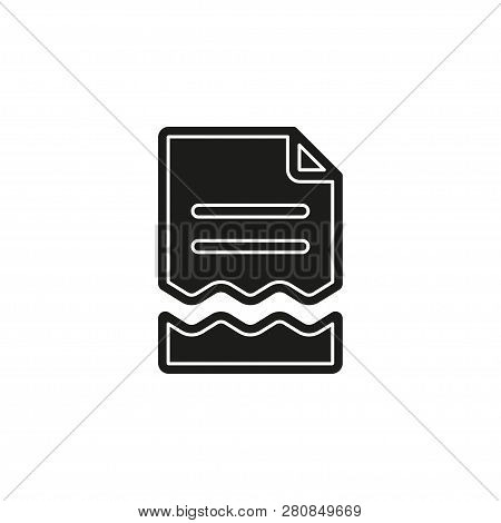 Simple Terminated Contract. Flat Pictogram - Simple Icon