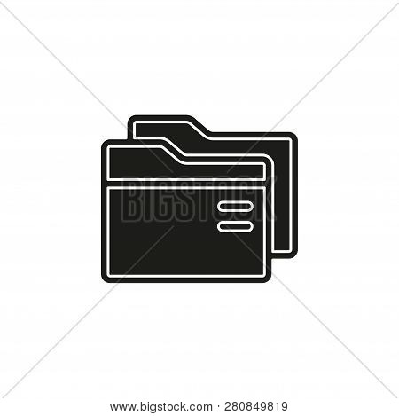 Simple Folder Isolated. Flat Pictogram - Simple Icon