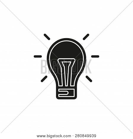 Simple Light Bulb. Flat Pictogram - Simple Icon