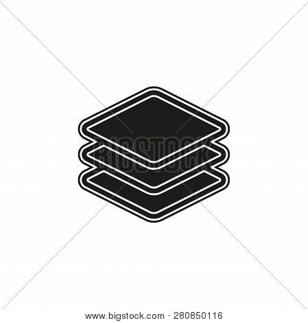 Simple Layers Isolated. Flat Pictogram - Simple Icon