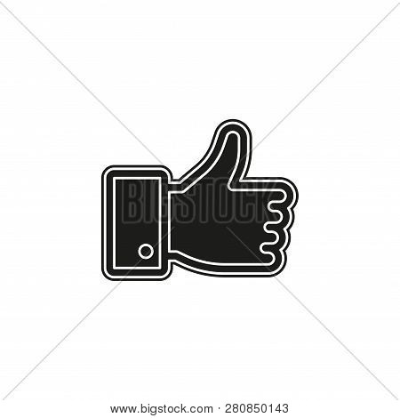 Simple Hand Thumb Up. Flat Pictogram - Simple Icon