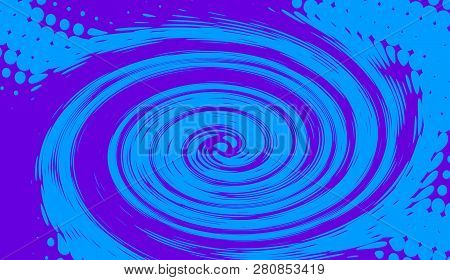 Hypnosis Halftone Psychedelic Art . Graphic Trendy Syntwave Swirl Background.