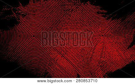 Hypnosis Halftone Psychedelic Art . Graphic Trendy Syntwave Swirl Background.