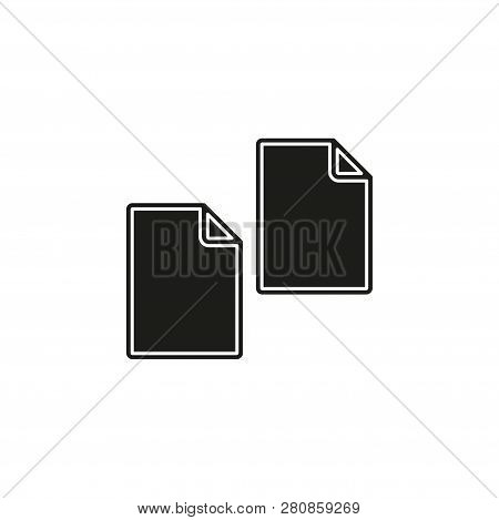Copy Or Duplicate Document Icon - Web Page Symbol - Office File Format. Flat Pictogram - Simple Icon