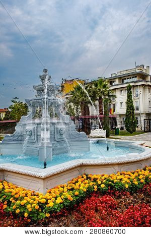 Istanbul, Turkey. Sultanahmed. Fountain In The Park