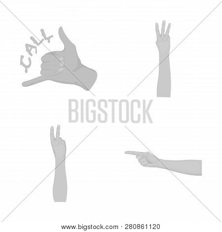 Vector Illustration Of Animated And Thumb Icon. Collection Of Animated And Gesture Vector Icon For S
