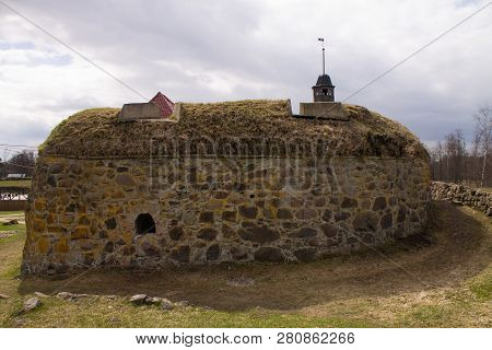 Landscape Stone Fortress. Russia, Priozersk Fortress Korela