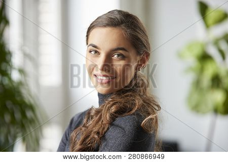 Attractive Young Woman Indoor Portrait