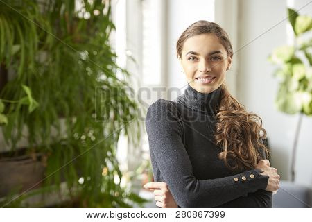 Attractive Young Woman Indoor Portrait