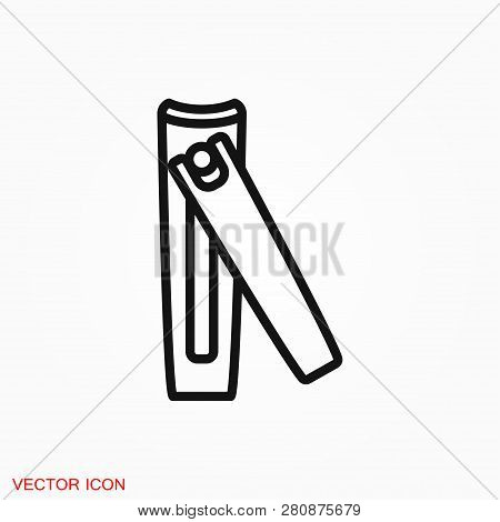 Nail Clippers Icon Logo, Illustration, Vector Sign Symbol For Design