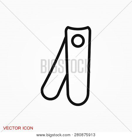 Nail Clippers Icon Logo, Illustration, Vector Sign Symbol For Design