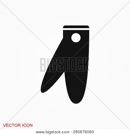 Nail Clippers Icon Logo, Illustration, Vector Sign Symbol For Design