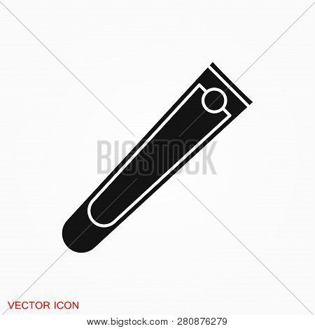 Nail Clippers Icon Logo, Illustration, Vector Sign Symbol For Design