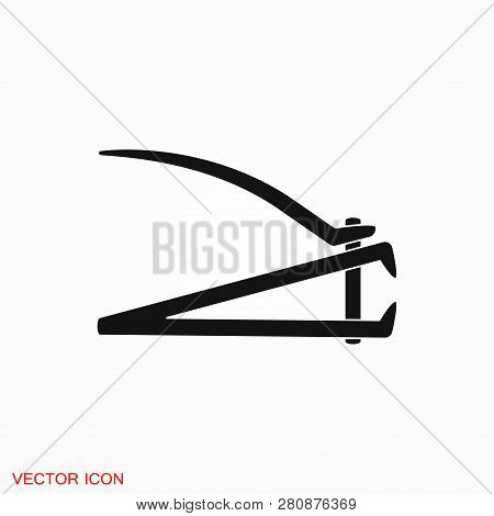 Nail Clippers Icon Logo, Illustration, Vector Sign Symbol For Design