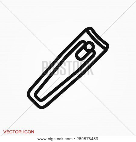 Nail Clippers Icon Logo, Illustration, Vector Sign Symbol For Design
