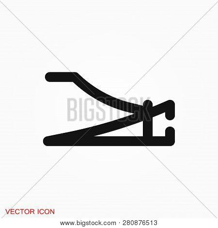 Nail Clippers Icon Logo, Illustration, Vector Sign Symbol For Design