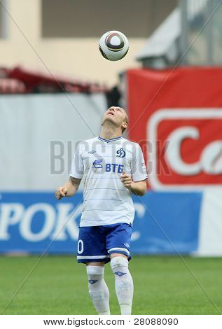 Moscou - 15 de maio: Frente Andrei Voronin na Dinamo em um jogo da 11ª Jornada do russo de futebol de Pre