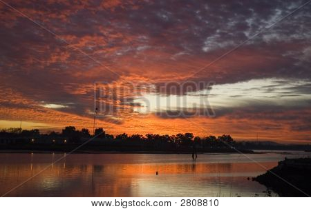 Sonnenuntergang über Alameda