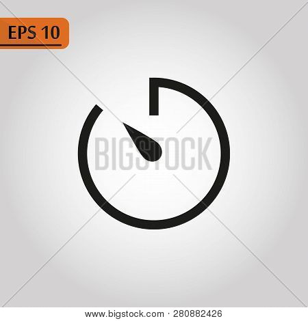 Multiporpuse Guage Black Corcle Icon,  Illustration Isolated On White Background