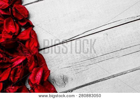Background, The Composition Of The Petals To The Day Of St. Valentine