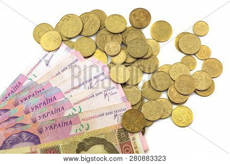 Money And Pennies Are Used In Ukraine, Isolated Objects