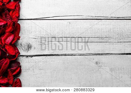 Background, The Composition Of The Petals To The Day Of St. Valentine