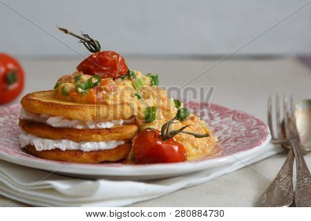 Colombian Scrambled Eggs Huevos Pericos With Tomato And Onion