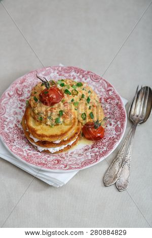 Huevos Pericos Or Colombian Scrambled Egg, Copy Space