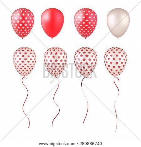 Red And White Balloons