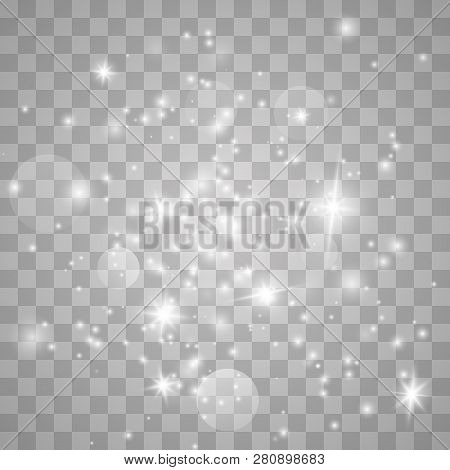 Sparks Glitter Special Light Effect. Vector Sparkles On Transparent Background. Christmas Abstract P