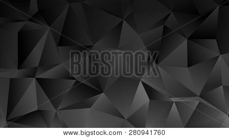 Trendy Low Poly Dark Background For Your Business