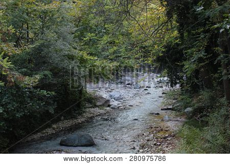 River And Springs In Pozar Thermal Baths Aridaia Greece