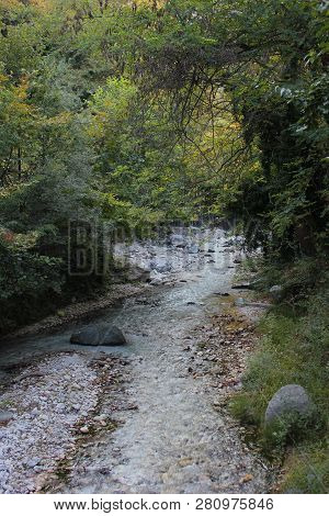 River And Springs In Pozar Thermal Baths Aridaia Greece