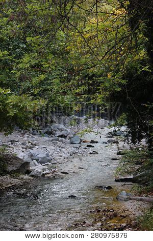 River And Springs In Pozar Thermal Baths Aridaia Greece
