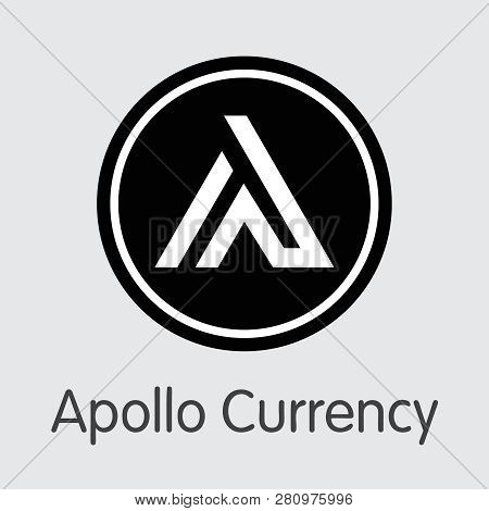 Apl - Apollo Currency. The Icon Of Coin Or Market Emblem.