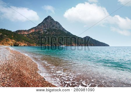 Amazing Mediterranean seascape in Adrasan, Turkey. Landscape photography