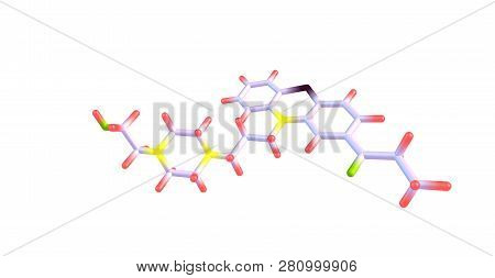 Carfenazine Molecular Structure Isolated On White