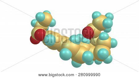 Estradiol Dipropionate Molecular Structure Isolated On White