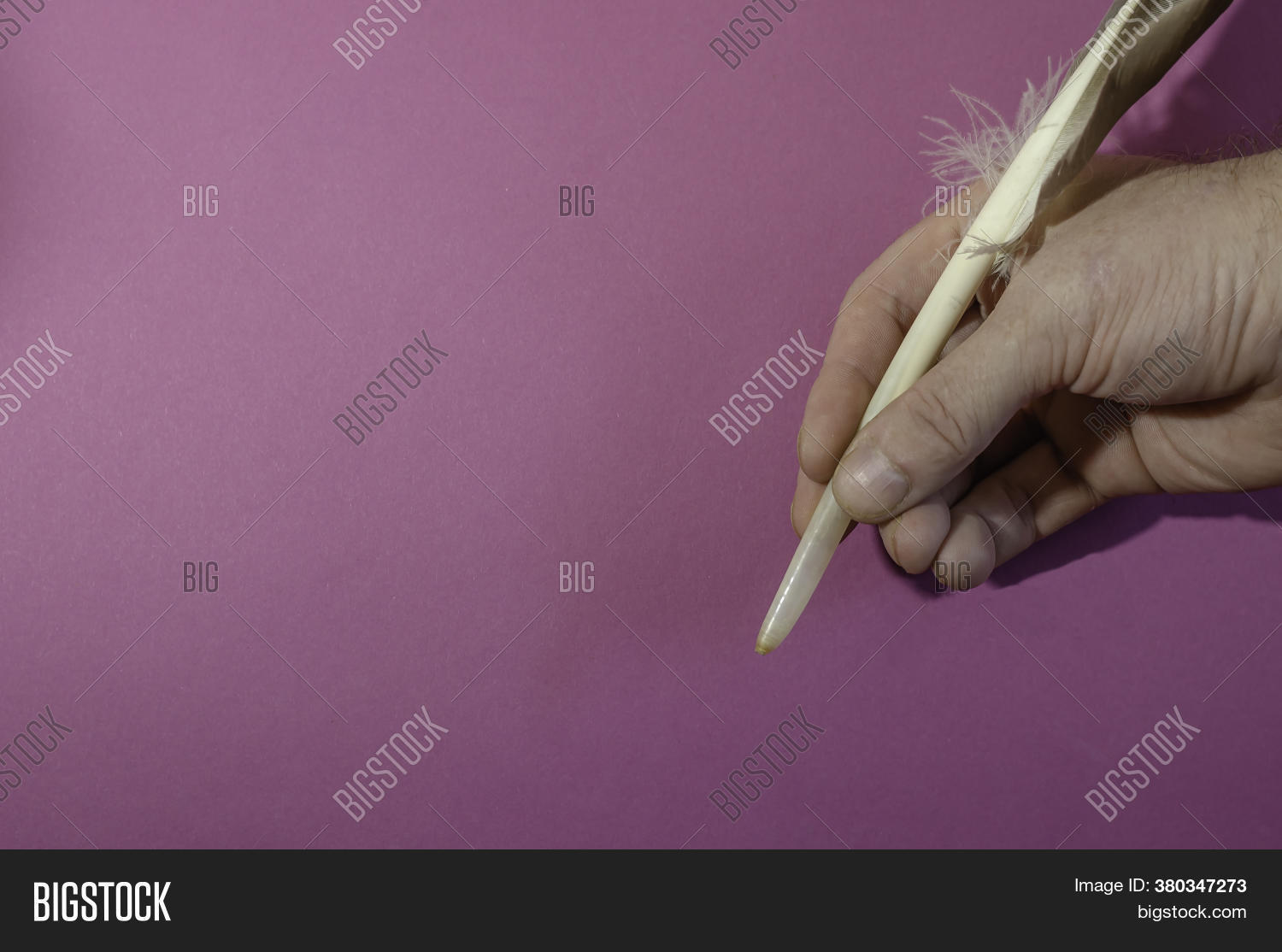 Male Hand Holds Quill Image & Photo (Free Trial) Bigstock