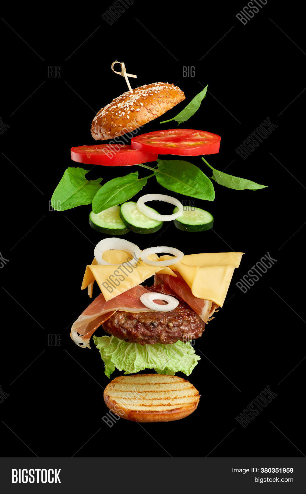Flying Burger Image & Photo (Free Trial) Bigstock