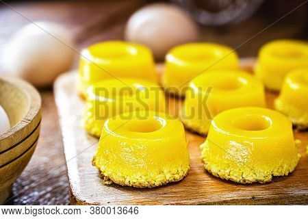 Typical Of Northeastern Brazil, Called Quindim, Its Ingredients Are Egg Yolk, Sugar And Grated Cocon