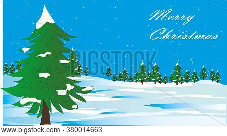 Christmas. Christmas Tree. Christmas Greeting Card. Festive Christmas Background. New Year's And Chr