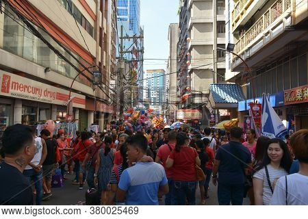 Manila, Ph - Feb 5 - People Gather During Chinese New Year On February 5, 2019 In Manila, Philippine