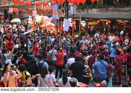 Manila, Ph - Feb 5 - People Gather During Chinese New Year On February 5, 2019 In Manila, Philippine