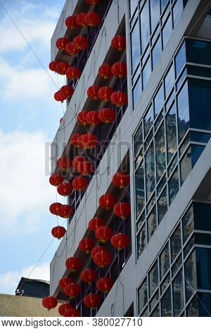 Manila, Ph - Feb 5 - Binondo Building Facade On February 5, 2019 In Manila, Philippines.